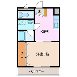 中川原駅 徒歩9分 2階の物件間取画像